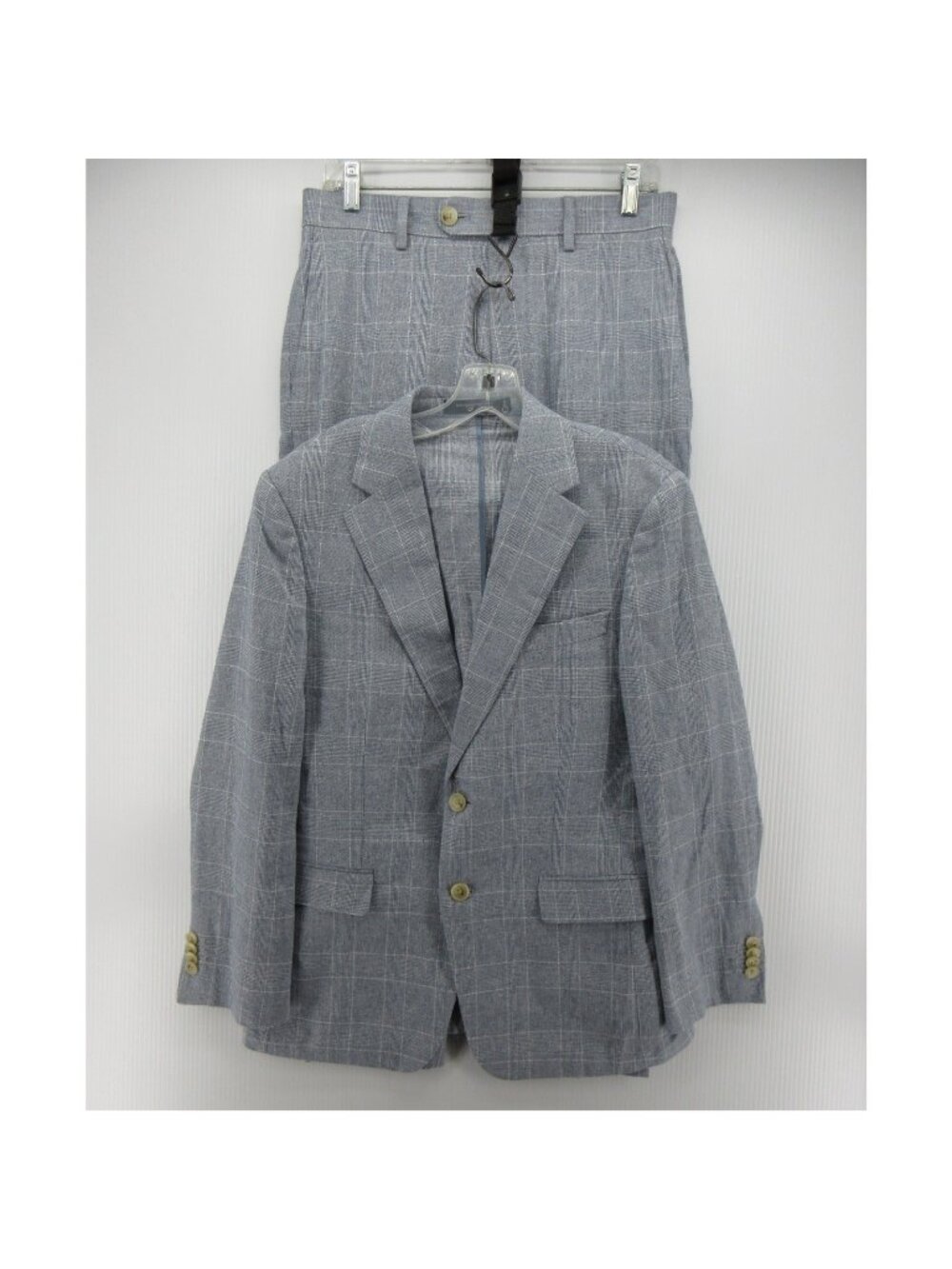 Banana Republic Suit 36 S Tailored Linen Unstructured Windowpane 30X27*